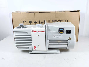 Edwards A65401906 RV8 Dual Stage Rotary Vane Vacuum Pump, 115V 1PH 50/60Hz