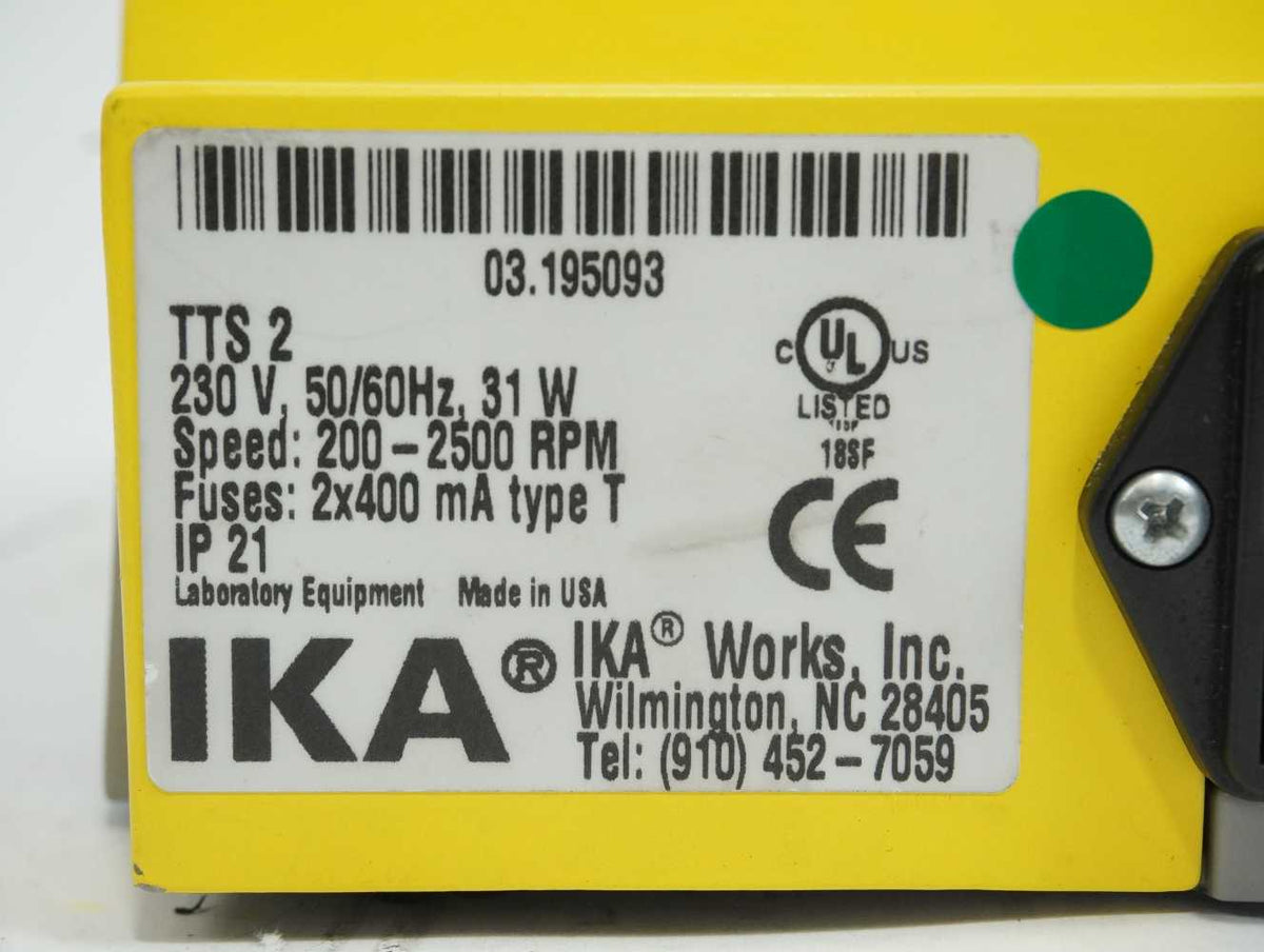 IKA 03.195093 TTS 2 Tube Test Shaker