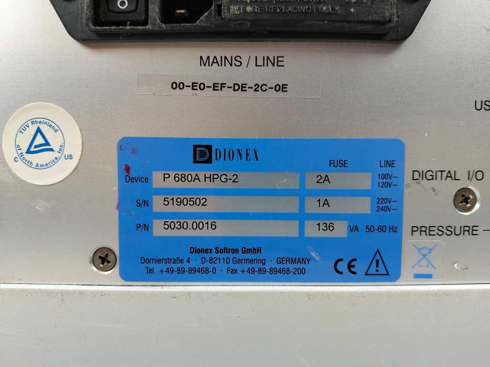 Dionex 5030.0016 P 680A HPG-2 HPLC Pump