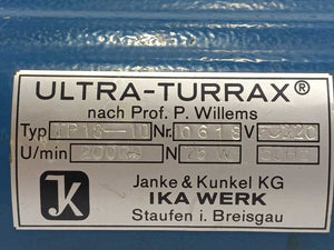 IKA TP18-10 Ultra-Turrax TP18-10 Disperser / Homogenizer