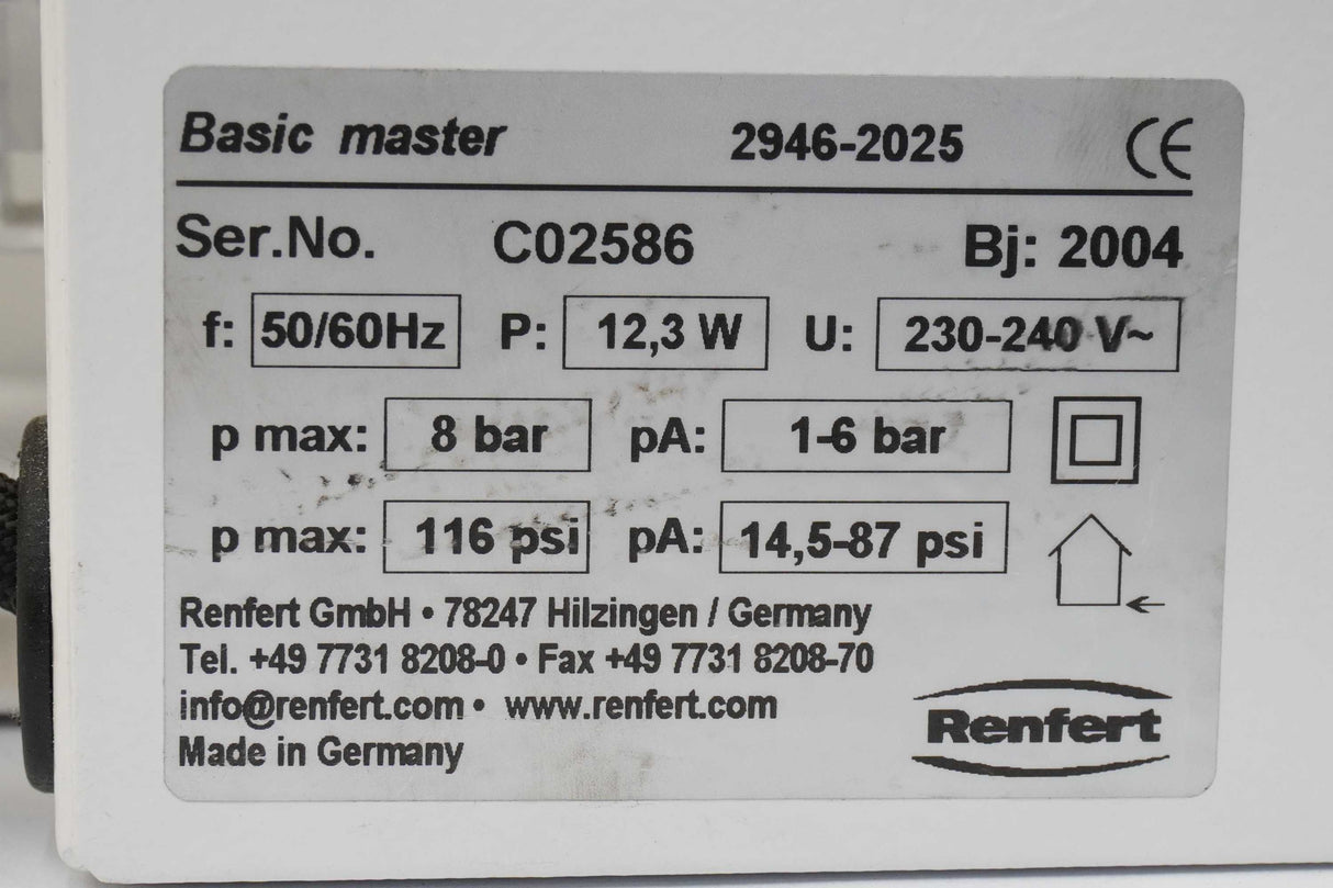 Renfert 2946-2025 Basic Master Fine Sandblasting Unit
