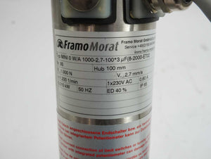 Framo Morat MINI 0 W/A 1000-2,7-100*3 µF(8-2000-ET02 MINI 0 W/A Linear Actuator