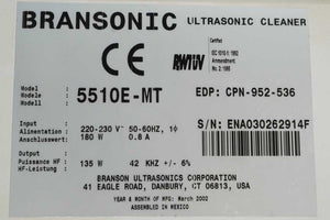 Bransonic CPN-952-536 Ultrasonic Cleaner 5510E-MT