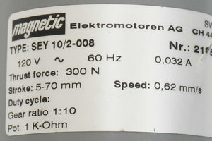 Magnetic Elektromotoren AG SEY 10/2-008 SEY 10/2-008 Linear Actuator