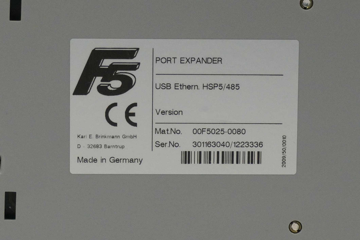 Karl E. Brinkmann 00F5025-0080 Port Expander USB Ethernet HSP5/485