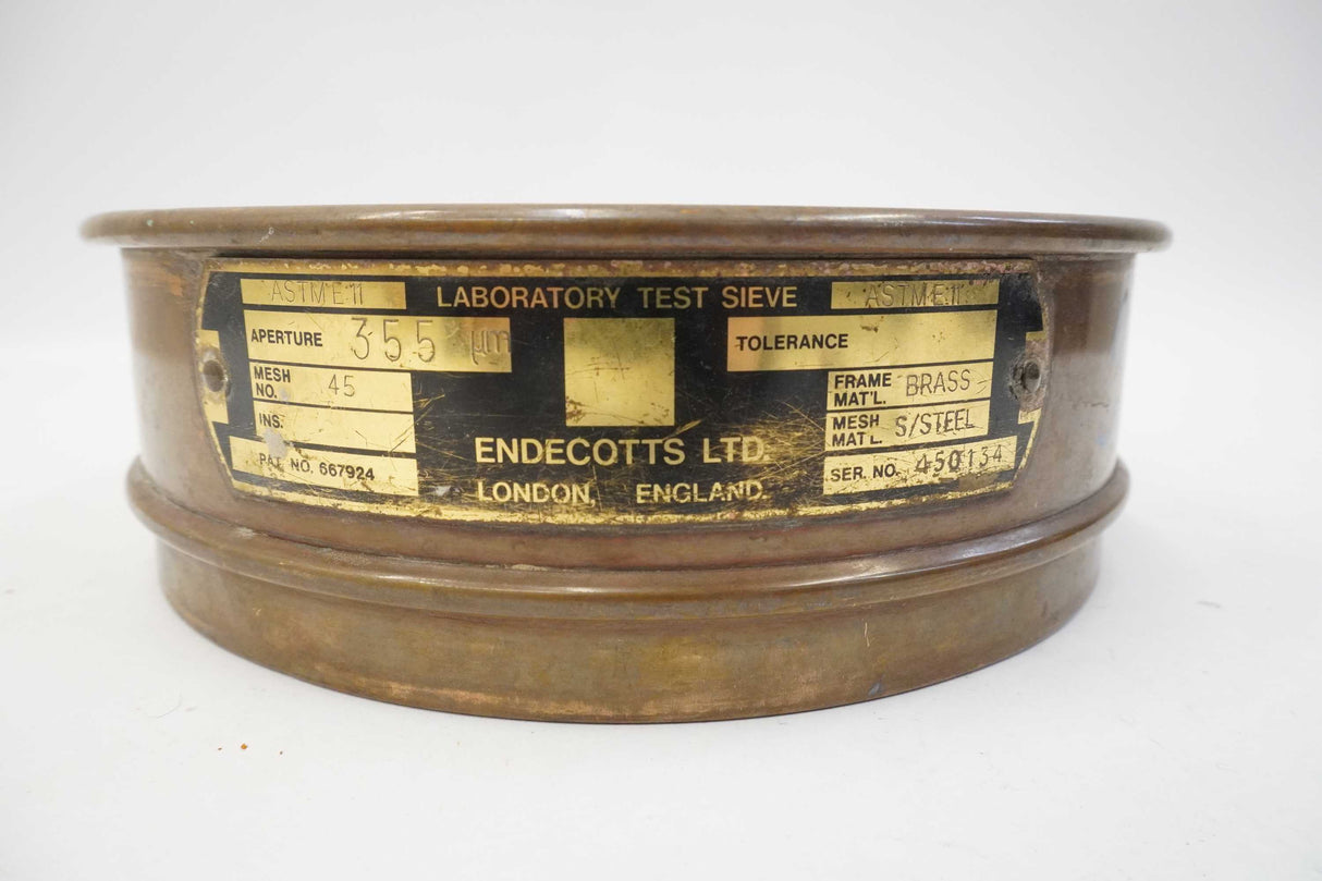 Endecotts ASTME.11 Laboratory Test Sieve 355µm Mesh No. 45 ASTM E11