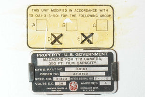 Fairchild Camera & Instrument 691-343/691A1 T-11 Aircraft Mapping Camera