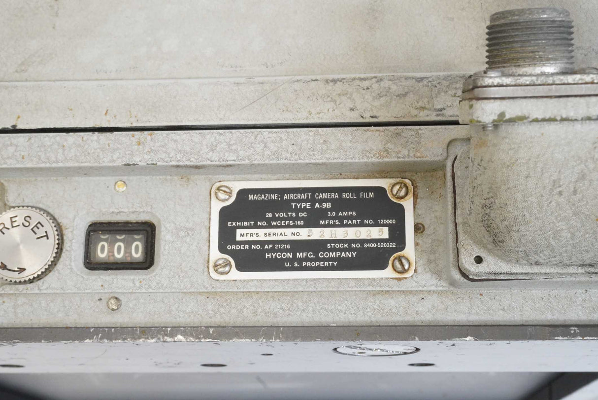 Hycon Mfg. Company 120000 Magazine Aircraft Camera Roll Film, Type A-9B