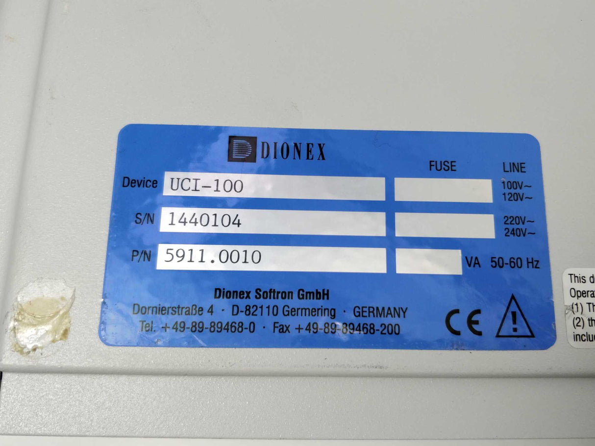Dionex 5911.0010 UCI-100 Universal Chromatography Interface