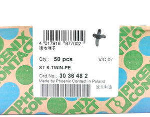 Phoenix Contact 3036482 ST 6-TWIN-PE  Protective 50 Pcs,