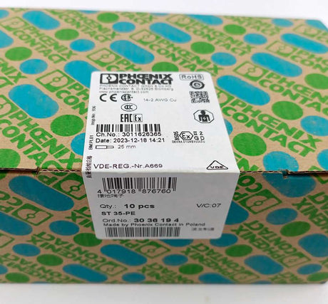 Phoenix Contact 3036194 ST 35-PE - Protective conductor terminal block, 10 pcs