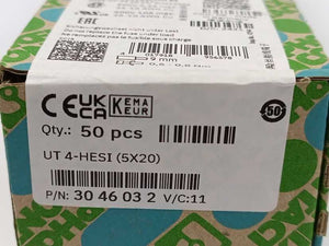 Phoenix Contact 3046032 UT 4-HESI (5X20) Fuse modular terminal block x50pcs