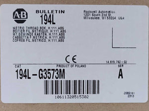AB 194L-G3573M Ser. A Metric Thread Box H.111. ABS