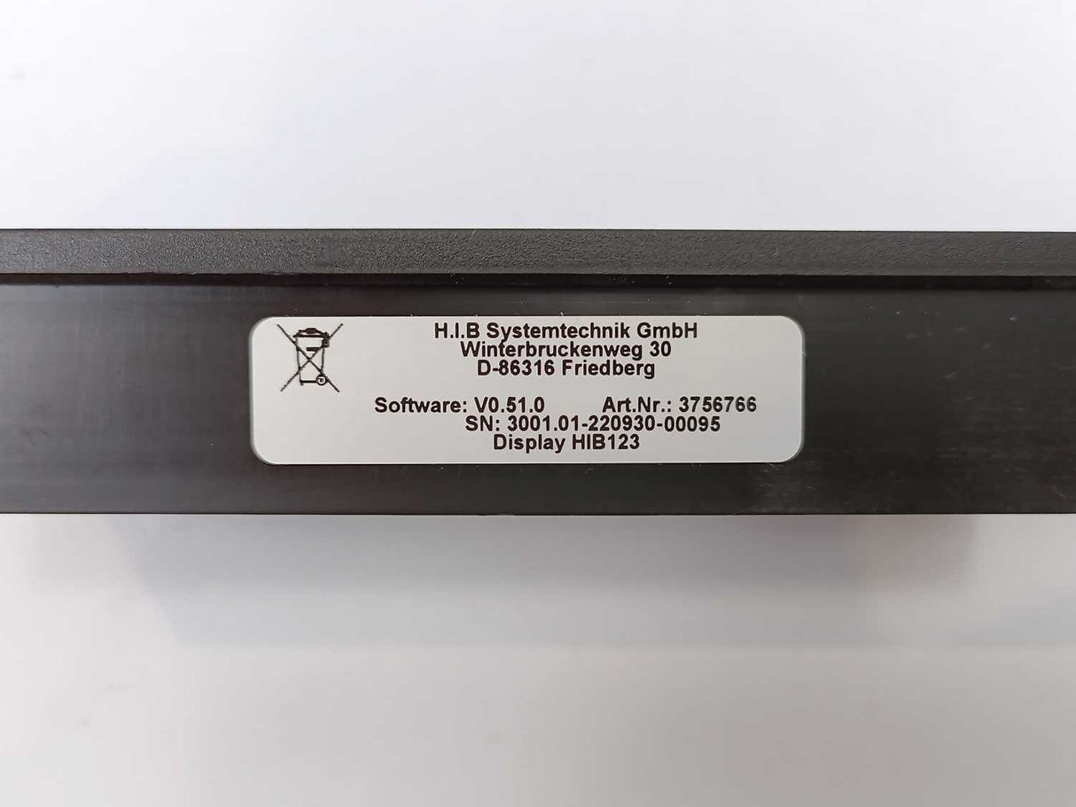 H.I.B Systemtechnik GmbH 3756766 Temperature Controller Display HIB123