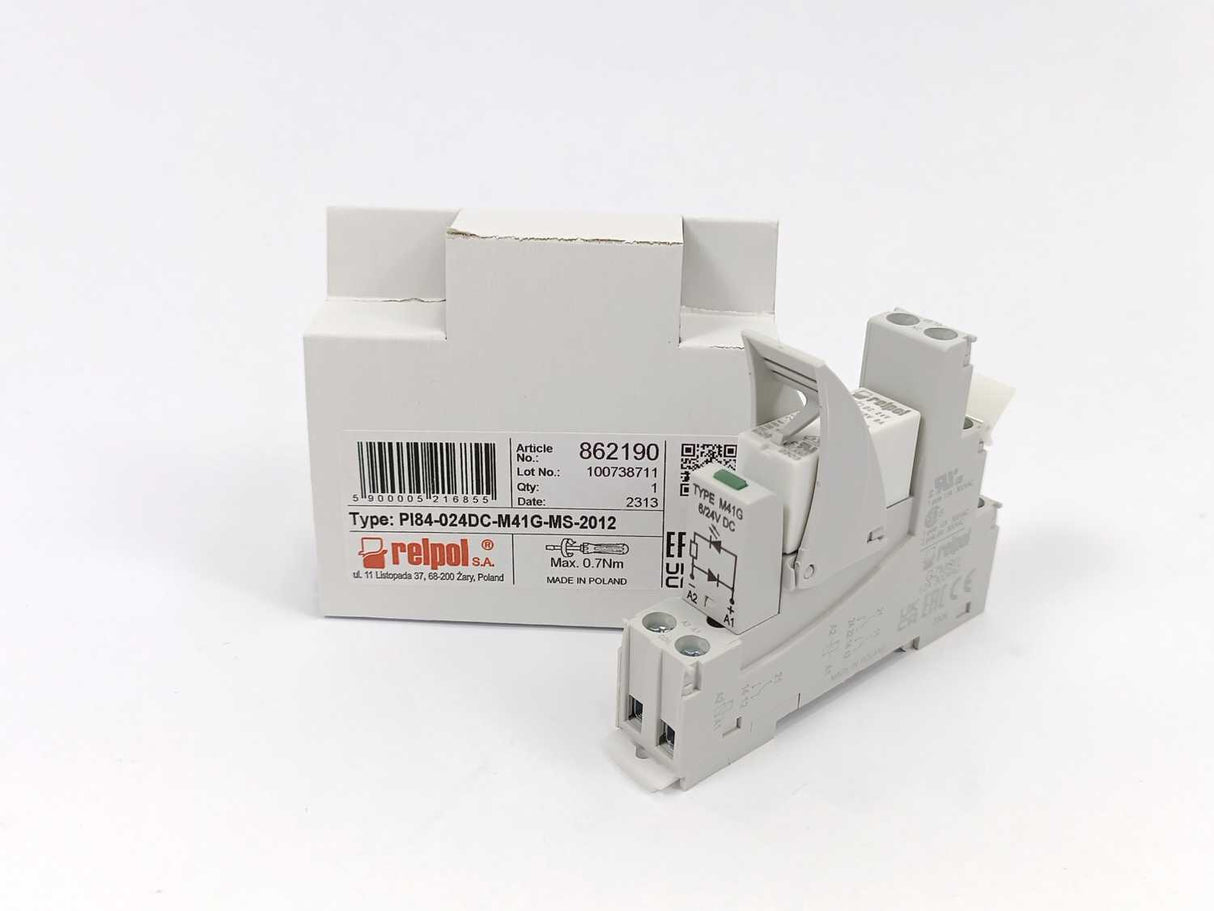 Relpol 862190 PI84-024DC-M41G-MS-2012 Interface relays 6 Pcs.
