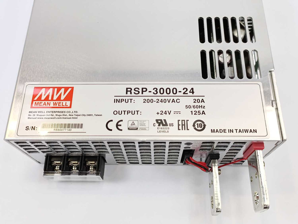 Mean Well RSP-3000-24 3000W Power Supply with Single Output 24V 125A