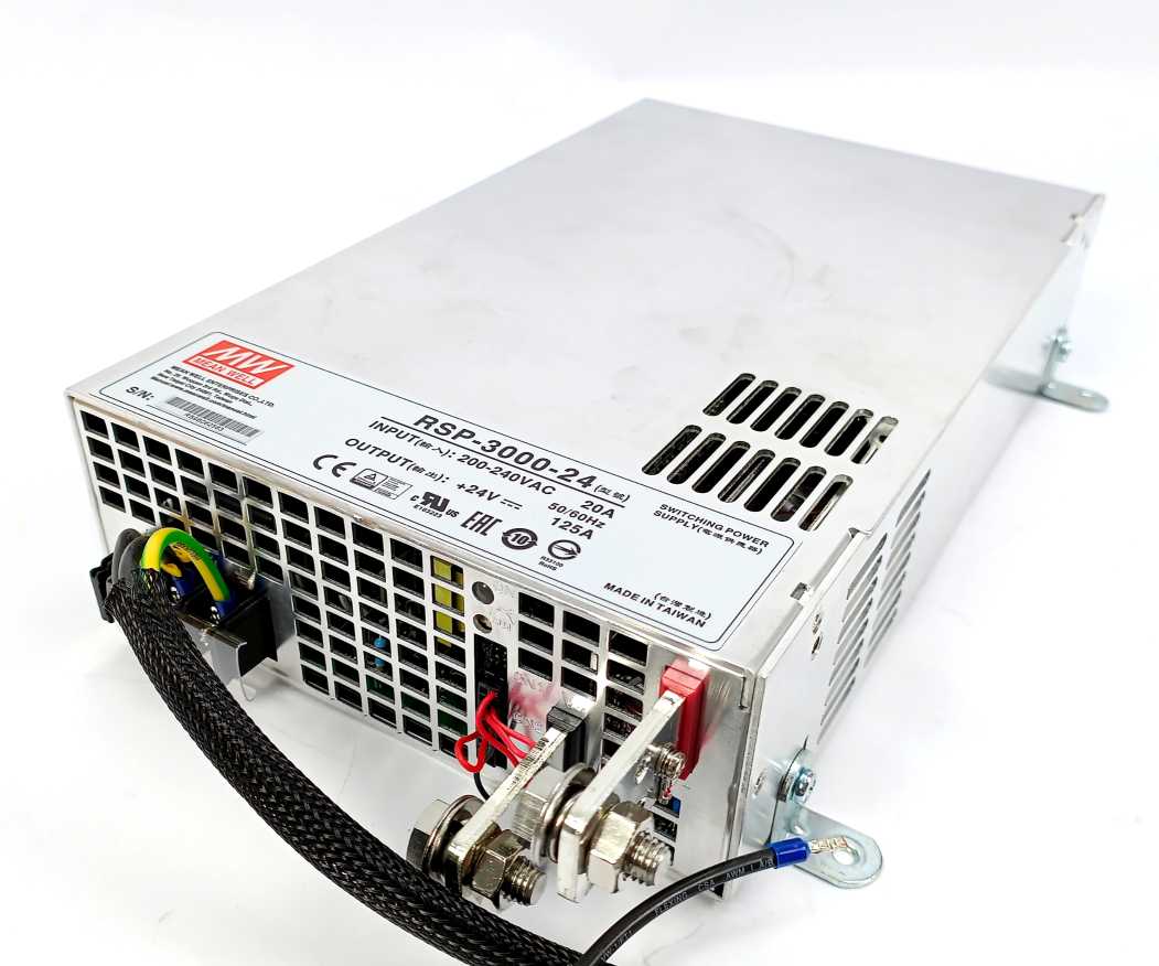 Mean Well RSP-3000-24 PSU, IN: 200-240VAC 20 A, 50/60Hz, OUT: +24V, 125A