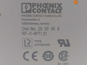 Phoenix Contact 2900958 RIF-0-BPT/21 Relay Module Base 10 Pcs.