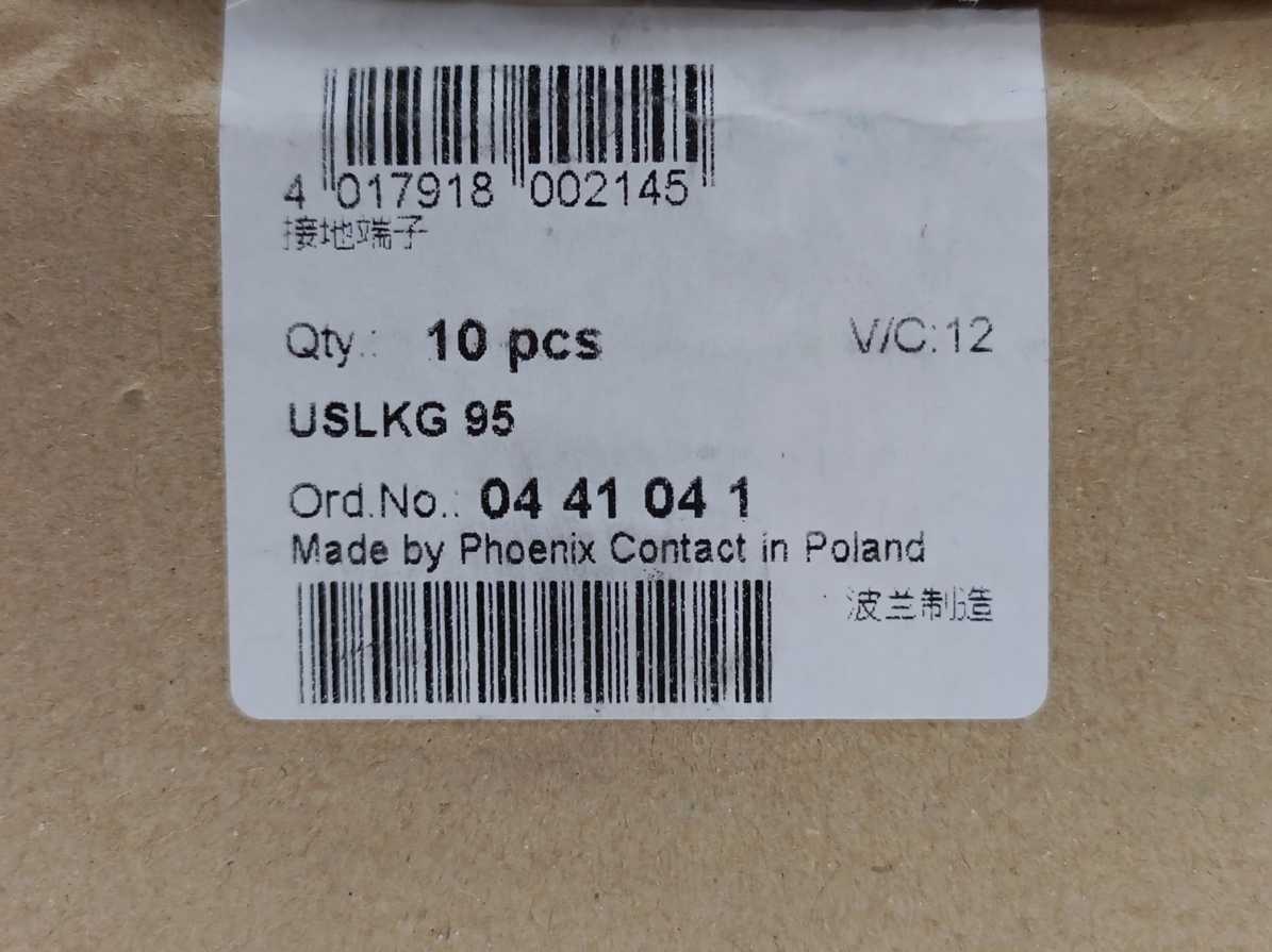 Phoenix Contact 0441041 Protective conductor terminal block USLKG 95 10 Pcs.