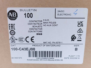 AB 100-C43EJ00 Contactor 3N.O. Coil 24VDC