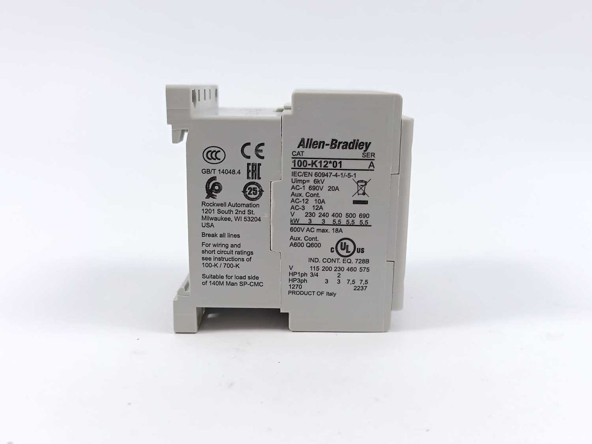 AB 100-K12DJ01 Miniature Contactor Ser A Coil 24VDC