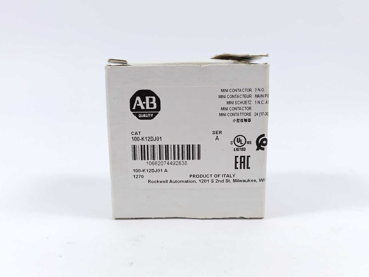 AB 100-K12DJ01 Miniature Contactor Ser A Coil 24VDC