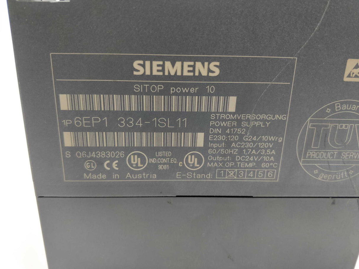 Siemens 1P6EP13341SL11 SITOP POWER 10, STROMVERSORGUNG