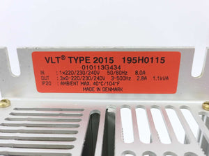 Danfoss 195H0115 VLT 2015, 1x200/230/240V, 50/60Hz, 8A