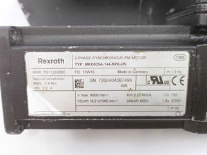Rexroth R911293880 MKD025A-144-KP0-UN 3-Phase Synchronous PM Motor