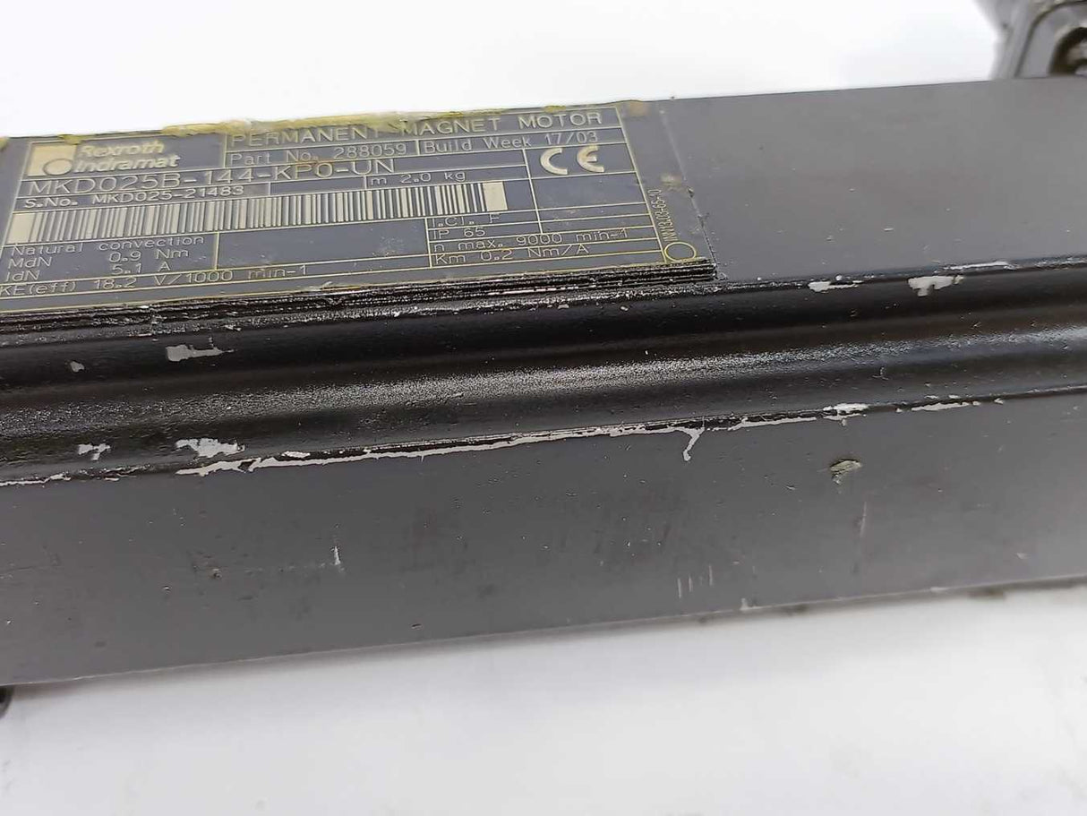 Rexroth R911288059 MKD025B-144-KP0-UN 3-Phase Synchronous PM Motor