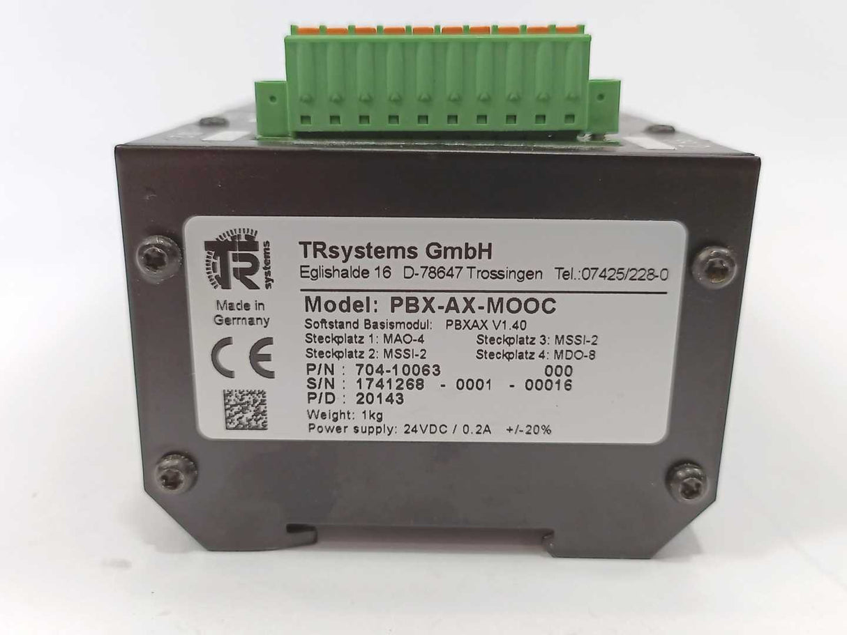 TRsystems 704-10063  PBX-AX-MOOC, PBXAX V1.40 MAO 4 SSI 2 MDO 8 SSI 2 PBX21