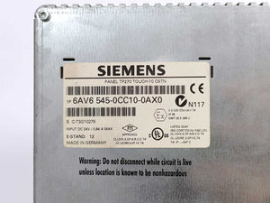 Siemens 6AV6545-0CC10-0AX0 SIMATIC TP 270 10" Touch Panel