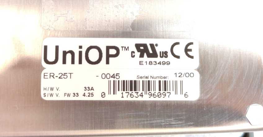 Uniop ER-25T-0045 Operator panel KDP 03A