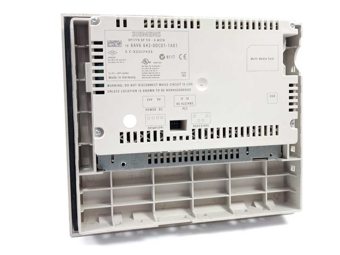 Siemens 6AV6642-0DC01-1AX1 SIMATIC Touch Panel OP 177B DP T/K-6 MSTN