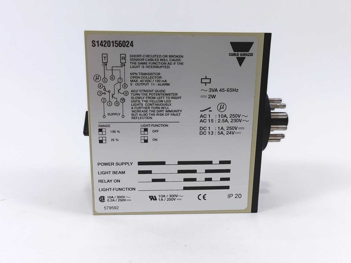 Carlo Gavazzi S 1420 156 024 Infrared Realy : 24 VAC , 50/60Hz