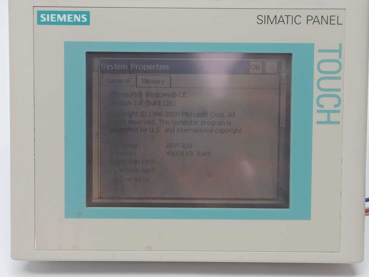 Siemens 6AV6642-0BA01-1AX1 TP177B PN/DP-6 CSTN Color Display