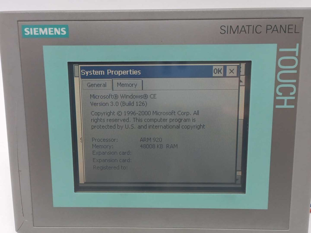Siemens 6AV6643-0AA01-1AX0 TP277-6" Touch Panel E14
