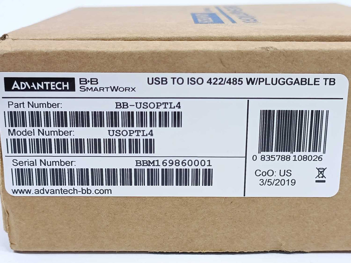 Advantech BB-USOPTL4 USB to ISO 422/485 (Terminal Block) Isolated Converter