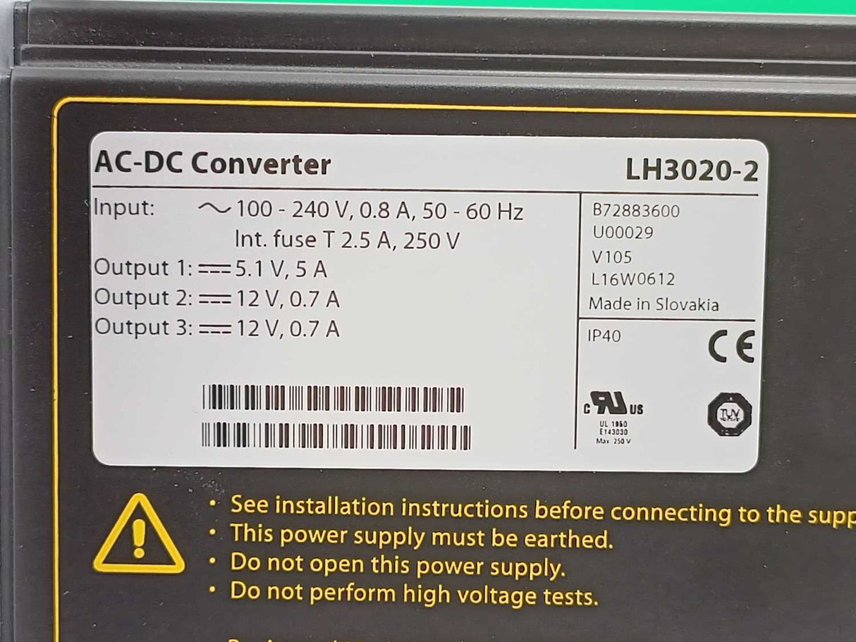 QuadTech 107407 /  LH3020-2 RGS-V System Controller Power Supply