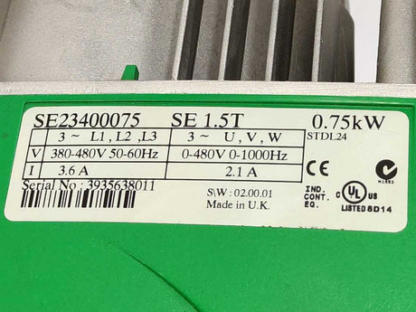 Control Techniques SE23400075 COMMANDER SE DRIVE 0,75kW