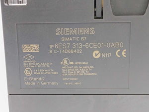 Siemens 6ES7313-6CE01-0AB0 SIMATIC S7-300 Compact CPU 313C-2 DP