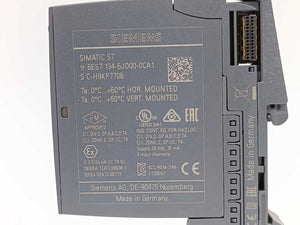 Siemens 6ES7134-6JD00-0CA1 Analog input module w/ 6ES7193-6BP00-0BA1