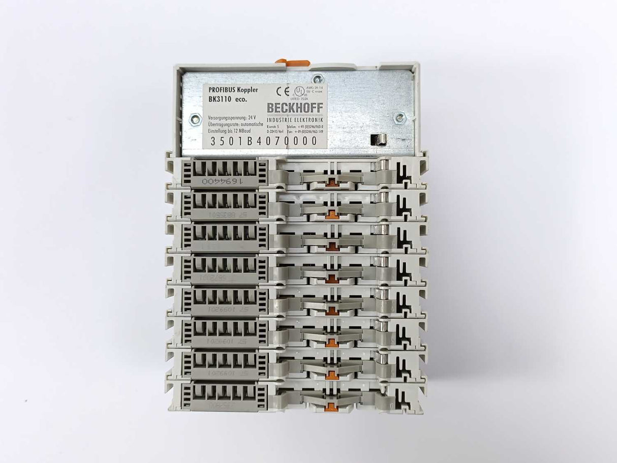 Beckhoff BK3110 W: 3x KL1114, 3x KL2134, 1x KL9010
