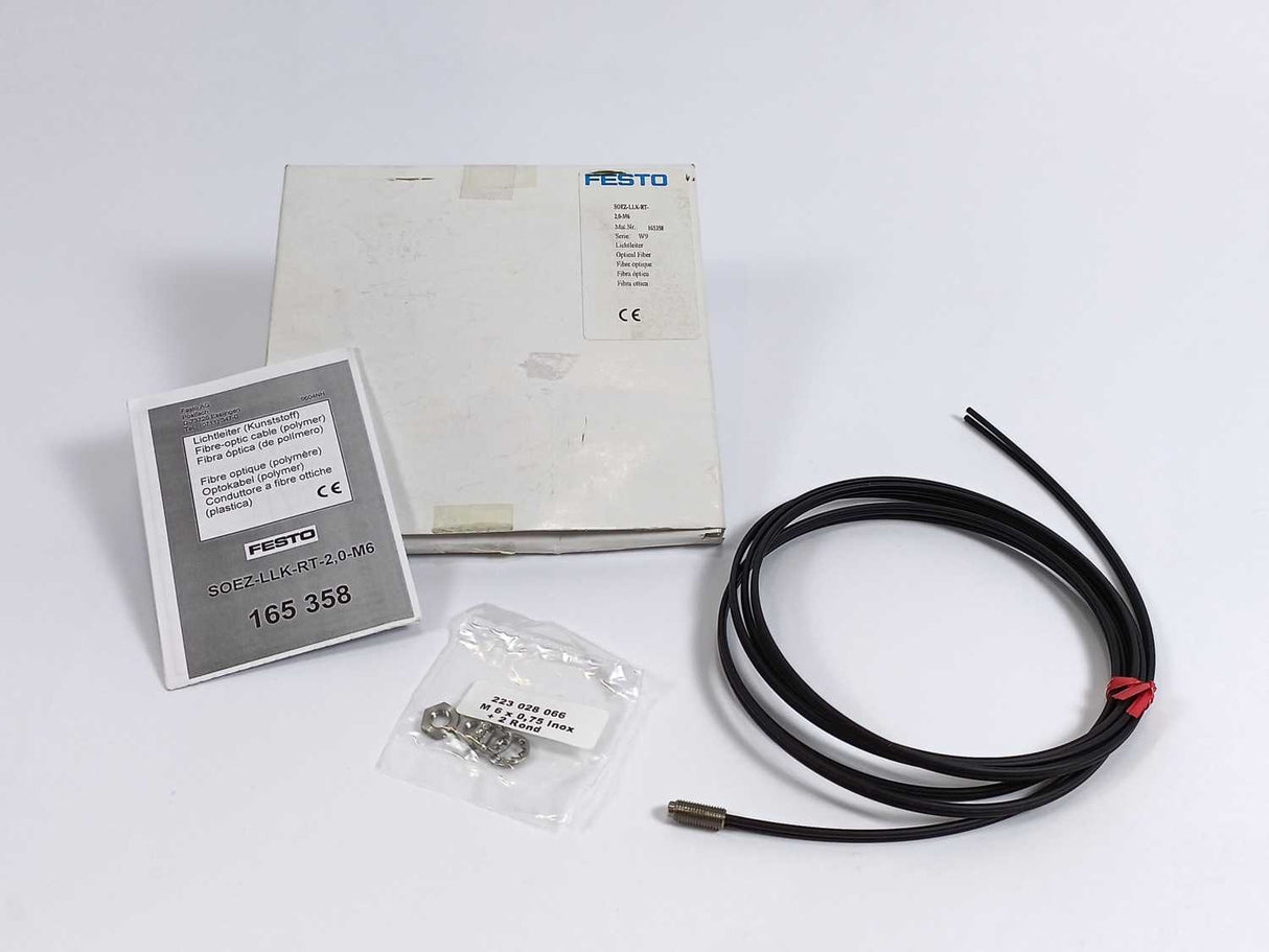 Festo 165358 SOEZ-LLK-RT-2,0-M6 Fibre Optics Diffuse Reflection Sensor