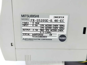 Mitsubishi Electric FR-S520SE-0.2K-EC Freqrol 0.2 kW AC Frequency Inverter Drive