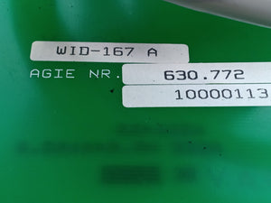 AGIE 640183.0 WID143B Circuit Board, WID-167, 630.772