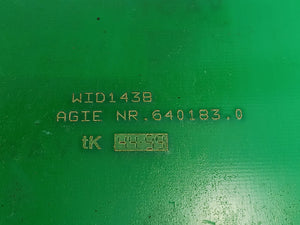 AGIE 640183.0 WID143B Circuit Board, WID-167, 630.772