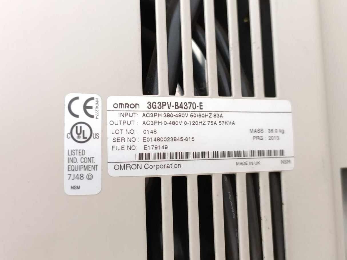OMRON 3G3PV-B4370-E 370kW SYSDrive 3G3PV Inverter