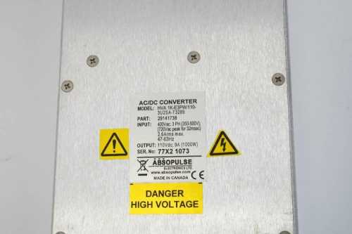 Absopulse Electronics 29141738 AC/DC Converter HVA 1K-E3PW/110-3U2SA-T3289