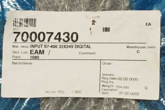 Siemens 6ES7421-1BL01-0AA0 SIMATIC S7-400, SM 421 Digital Input Module